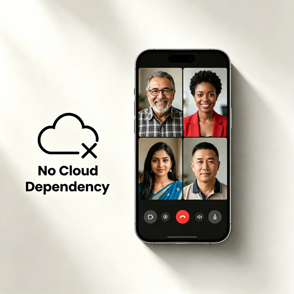 ComCube private group video call with no public cloud dependency