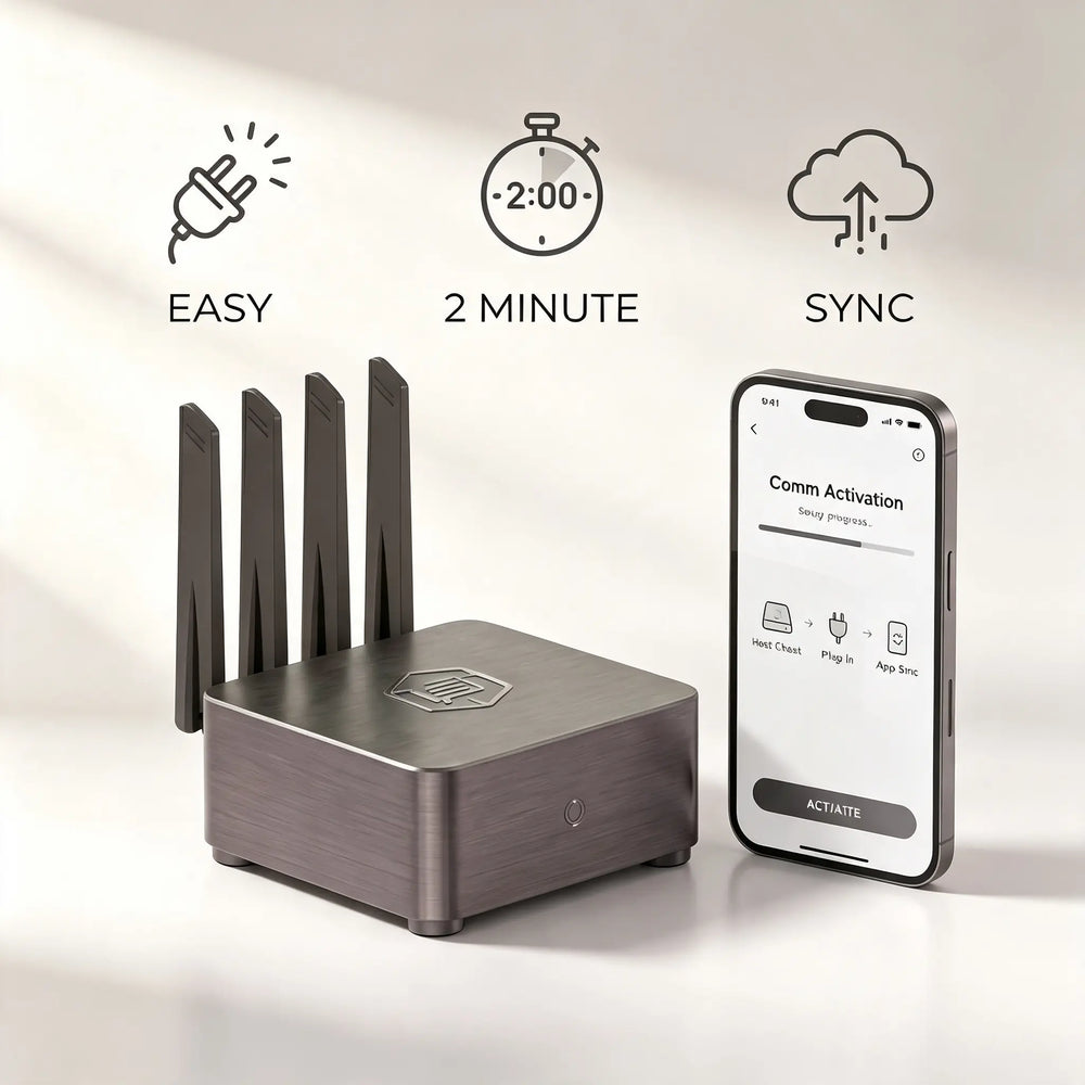 ComCube private communication server and mobile app with two-minute setup