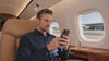 ComCube secure communication being used during a flight